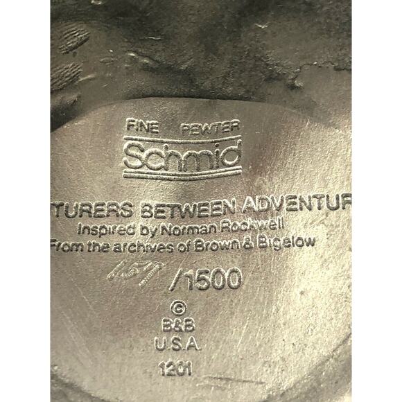 Norman Rockwell Adventures Between Adventures Figurine Fine Pewter Schmid  #157 - Picture 7 of 7